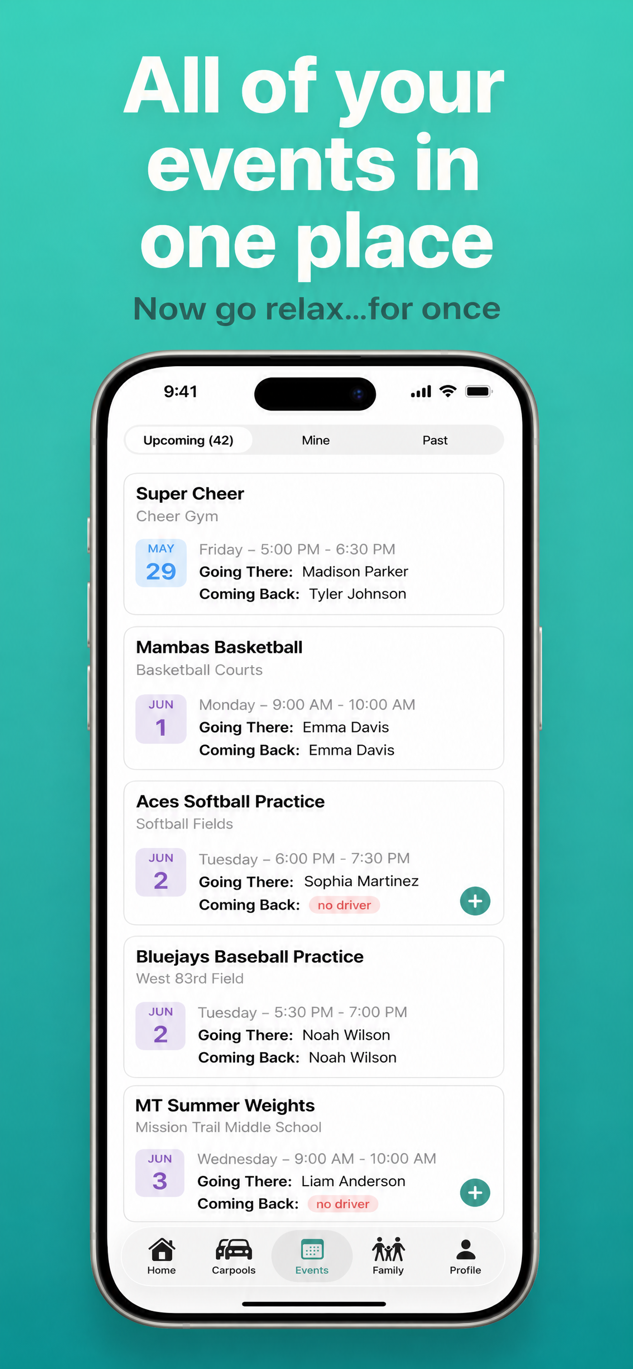 All of your events in one place